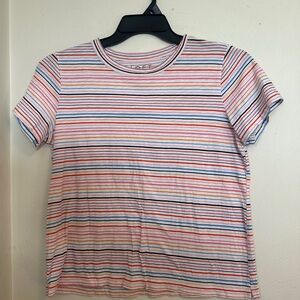 LOFT Women’s Multicolor Striped Basic Tee Size M